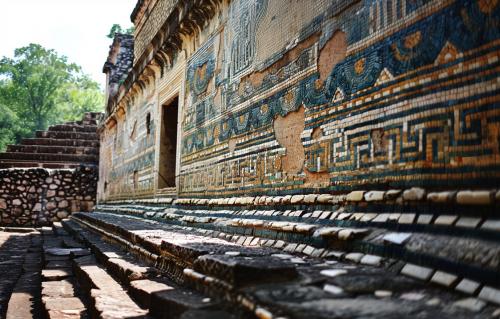 Yaxilan Temple 33 as a Roman Mosaic. Image Credit: MidJourney and K. Kris Hirst