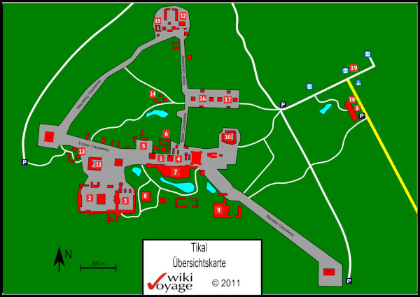 Map of Tikal's urban center