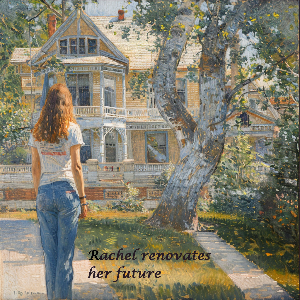 Our intrepid niblings Rachel and Eric have bought and are currently revamping a Queen Anne style house. Happy Birthday, Rachel Kapraun! Image Credit: MidJourney, Gimp, and K. Kris Hirst
